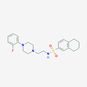 molecular formula C22H28FN3O2S B2597911 N-(2-(4-(2-fluorophenyl)piperazin-1-yl)ethyl)-5,6,7,8-tetrahydronaphthalene-2-sulfonamide CAS No. 1049367-95-4