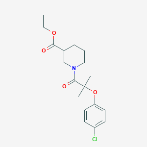 Ethyl 1-[2-(4-chlorophenoxy)-2-methylpropanoyl]-3-piperidinecarboxylate