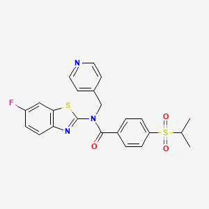 N-(6-fluorobenzo[d]thiazol-2-yl)-4-(isopropylsulfonyl)-N-(pyridin-4-ylmethyl)benzamide