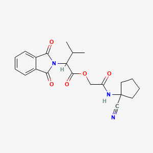 molecular formula C21H23N3O5 B2597933 [(1-cyanocyclopentyl)carbamoyl]methyl 2-(1,3-dioxo-2,3-dihydro-1H-isoindol-2-yl)-3-methylbutanoate CAS No. 1214066-51-9