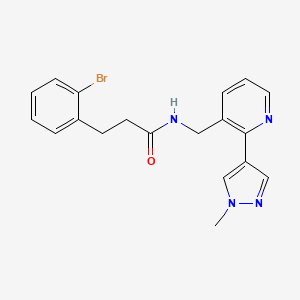 3-(2-bromophenyl)-N-((2-(1-methyl-1H-pyrazol-4-yl)pyridin-3-yl)methyl)propanamide