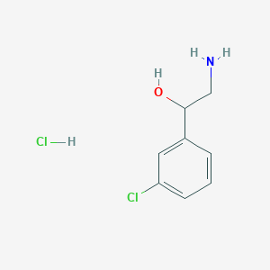 molecular formula C8H11Cl2NO B2597939 2-Amino-1-(3-chlorophenyl)ethanol hydrochloride CAS No. 82171-33-3; 82174-09-2; 821767-61-7