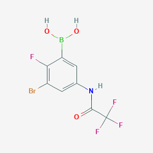 3-Bromo-2-fluoro-5-(trifluoroacetamido)phenylboronic acid