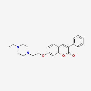 molecular formula C23H26N2O3 B2597943 7-(2-(4-ethylpiperazin-1-yl)ethoxy)-3-phenyl-2H-chromen-2-one CAS No. 903202-78-8