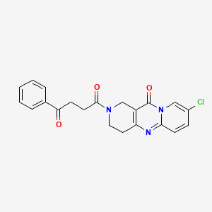 molecular formula C21H18ClN3O3 B2597949 1-(8-氯-11-氧代-3,4-二氢-1H-二吡啶并[1,2-a:4',3'-d]嘧啶-2(11H)-基)-4-苯基丁烷-1,4-二酮 CAS No. 1903387-63-2