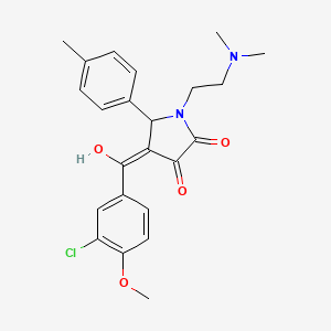 molecular formula C23H25ClN2O4 B2597951 4-(3-氯-4-甲氧基苯甲酰)-1-(2-(二甲氨基)乙基)-3-羟基-5-(对甲苯基)-1H-吡咯-2(5H)-酮 CAS No. 638133-85-4