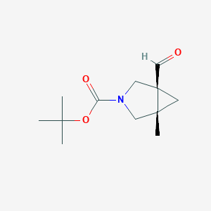 molecular formula C12H19NO3 B2597953 叔丁基(1S,5S)-1-甲酰基-5-甲基-3-氮杂双环[3.1.0]己烷-3-羧酸酯 CAS No. 2375248-15-8