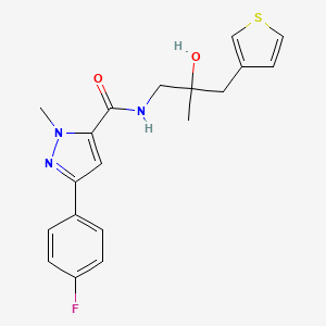 3-(4-fluorophenyl)-N-[2-hydroxy-2-methyl-3-(thiophen-3-yl)propyl]-1-methyl-1H-pyrazole-5-carboxamide