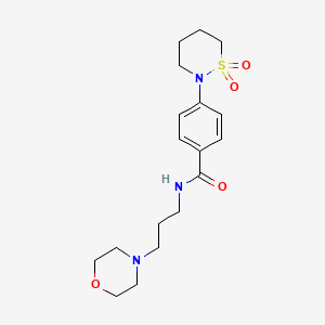 molecular formula C18H27N3O4S B2597958 4-(1,1-dioxothiazinan-2-yl)-N-(3-morpholin-4-ylpropyl)benzamide CAS No. 941992-50-3