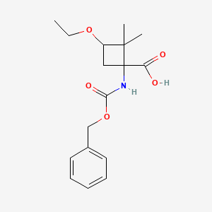 3-Ethoxy-2,2-dimethyl-1-(phenylmethoxycarbonylamino)cyclobutane-1-carboxylic acid