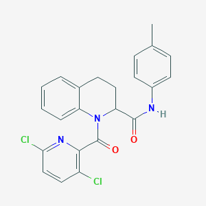 1-(3,6-dichloropyridine-2-carbonyl)-N-(4-methylphenyl)-1,2,3,4-tetrahydroquinoline-2-carboxamide