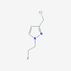 molecular formula C6H8ClFN2 B2597964 3-(Chloromethyl)-1-(2-fluoroethyl)-1H-pyrazole CAS No. 1429418-90-5