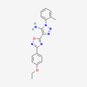 molecular formula C19H18N6O2 B2597966 4-(3-(4-乙氧基苯基)-1,2,4-恶二唑-5-基)-1-(邻甲苯基)-1H-1,2,3-三唑-5-胺 CAS No. 899950-12-0