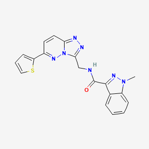 1-methyl-N-((6-(thiophen-2-yl)-[1,2,4]triazolo[4,3-b]pyridazin-3-yl)methyl)-1H-indazole-3-carboxamide