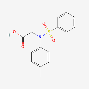molecular formula C15H15NO4S B2597983 (Benzenesulfonyl-p-tolyl-amino)-acetic acid CAS No. 117309-38-3