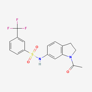 N-(1-acetyl-2,3-dihydro-1H-indol-6-yl)-3-(trifluoromethyl)benzene-1-sulfonamide