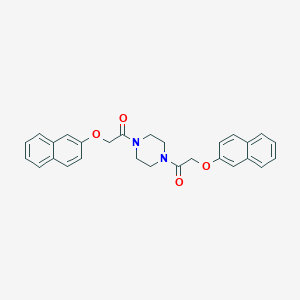 molecular formula C28H26N2O4 B259800 1,4-Bis[(2-naphthyloxy)acetyl]piperazine 