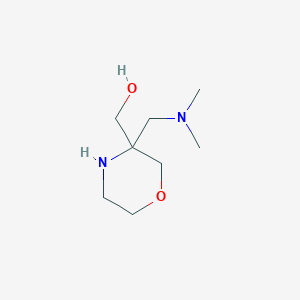 molecular formula C8H18N2O2 B2598000 {3-[(Dimethylamino)methyl]morpholin-3-yl}methanol CAS No. 2092310-50-2