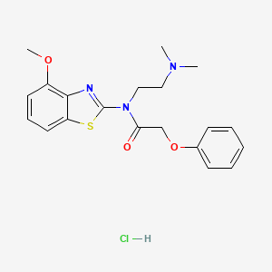 molecular formula C20H24ClN3O3S B2598006 盐酸N-(2-(二甲氨基)乙基)-N-(4-甲氧基苯并[d]噻唑-2-基)-2-苯氧基乙酰胺 CAS No. 1216520-38-5