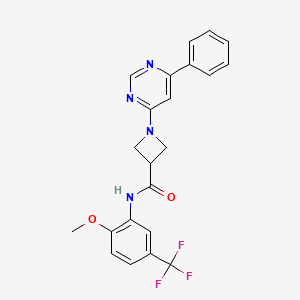 N-[2-methoxy-5-(trifluoromethyl)phenyl]-1-(6-phenylpyrimidin-4-yl)azetidine-3-carboxamide
