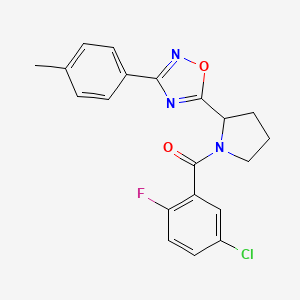 5-[1-(5-Chloro-2-fluorobenzoyl)pyrrolidin-2-yl]-3-(4-methylphenyl)-1,2,4-oxadiazole