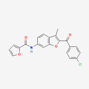 N-[2-(4-chlorobenzoyl)-3-methyl-1-benzofuran-6-yl]furan-2-carboxamide
