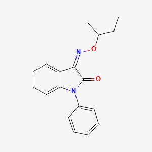 molecular formula C18H18N2O2 B2598024 (3Z)-3-[(butan-2-yloxy)imino]-1-phényl-2,3-dihydro-1H-indol-2-one CAS No. 866143-56-8