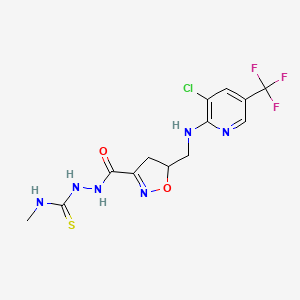 2-{[5-({[3-chloro-5-(trifluoromethyl)-2-pyridinyl]amino}methyl)-4,5-dihydro-3-isoxazolyl]carbonyl}-N-methyl-1-hydrazinecarbothioamide