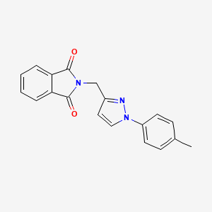 molecular formula C19H15N3O2 B2598028 2-[[1-(4-甲基苯基)吡唑-3-基]甲基]异吲哚-1,3-二酮 CAS No. 2378501-72-3