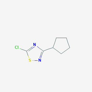 molecular formula C7H9ClN2S B2598030 5-氯-3-环戊基-1,2,4-噻二唑 CAS No. 1485982-45-3