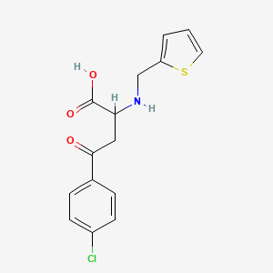 molecular formula C15H14ClNO3S B2598031 4-(4-Chlorphenyl)-4-oxo-2-[(2-thienylmethyl)amino]butansäure CAS No. 1025762-87-1