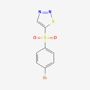 molecular formula C8H5BrN2O2S2 B2598032 4-溴苯基-1,2,3-噻二唑-5-基砜 CAS No. 338397-19-6