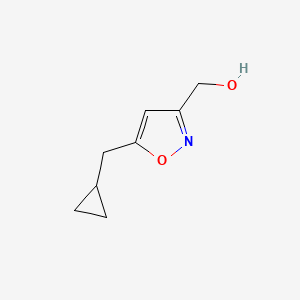 molecular formula C8H11NO2 B2598039 [5-(环丙基甲基)-1,2-恶唑-3-基]甲醇 CAS No. 2377035-49-7