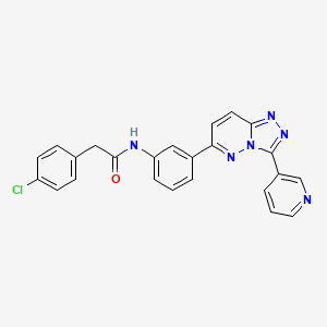 molecular formula C24H17ClN6O B2598047 2-(4-氯苯基)-N-(3-(3-(吡啶-3-基)-[1,2,4]三唑并[4,3-b]吡啶嗪-6-基)苯基)乙酰胺 CAS No. 891115-48-3