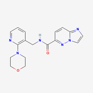N-{[2-(morpholin-4-yl)pyridin-3-yl]methyl}imidazo[1,2-b]pyridazine-6-carboxamide
