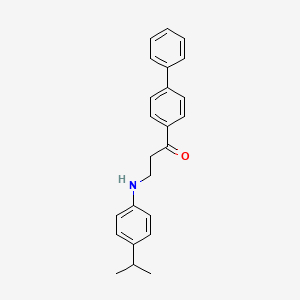 molecular formula C24H25NO B2598055 1-(4-苯基苯基)-3-(4-丙-2-基苯胺)丙-1-酮 CAS No. 724753-99-5