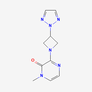 molecular formula C10H12N6O B2598059 1-Methyl-3-[3-(triazol-2-yl)azetidin-1-yl]pyrazin-2-one CAS No. 2415454-36-1