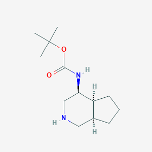 molecular formula C13H24N2O2 B2598062 Tert-butyl N-[(4S,4aS,7aR)-2,3,4,4a,5,6,7,7a-octahydro-1H-cyclopenta[c]pyridin-4-yl]carbamate CAS No. 2408938-42-9