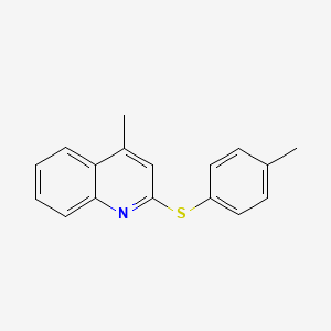 molecular formula C17H15NS B2598071 4-Methyl-2-[(4-methylphenyl)sulfanyl]quinoline CAS No. 64789-02-2