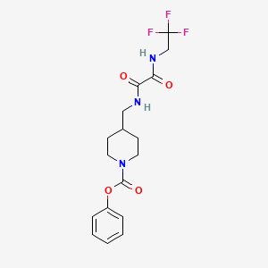 Phenyl 4-((2-oxo-2-((2,2,2-trifluoroethyl)amino)acetamido)methyl)piperidine-1-carboxylate