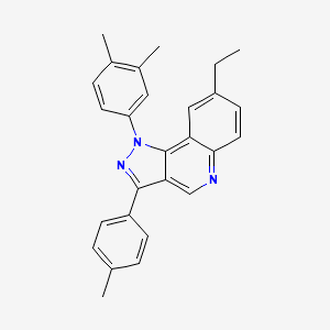 1-(3,4-dimethylphenyl)-8-ethyl-3-(4-methylphenyl)-1H-pyrazolo[4,3-c]quinoline
