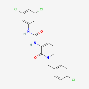 molecular formula C19H14Cl3N3O2 B2598085 1-[1-[(4-氯苯基)甲基]-2-氧代吡啶-3-基]-3-(3,5-二氯苯基)脲 CAS No. 338755-34-3