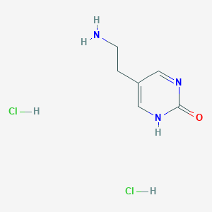 molecular formula C6H11Cl2N3O B2598105 5-(2-氨基乙基)嘧啶-2-醇二盐酸盐 CAS No. 2059948-31-9