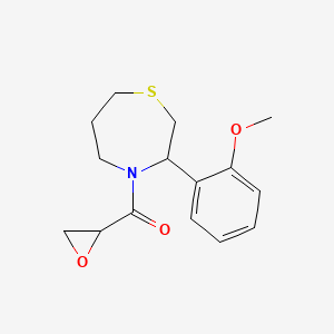 molecular formula C15H19NO3S B2598107 [3-(2-Methoxyphenyl)-1,4-thiazepan-4-yl]-(oxiran-2-yl)methanone CAS No. 2411279-82-6