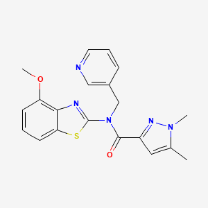 N-(4-methoxybenzo[d]thiazol-2-yl)-1,5-dimethyl-N-(pyridin-3-ylmethyl)-1H-pyrazole-3-carboxamide