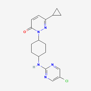 2-{4-[(5-Chloropyrimidin-2-yl)amino]cyclohexyl}-6-cyclopropyl-2,3-dihydropyridazin-3-one