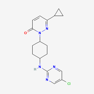 molecular formula C17H20ClN5O B2598114 2-{4-[(5-氯嘧啶-2-基)氨基]环己基}-6-环丙基-2,3-二氢哒嗪-3-酮 CAS No. 2202460-26-0