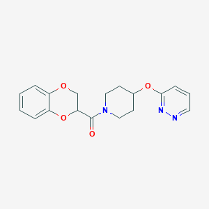 (2,3-Dihydrobenzo[b][1,4]dioxin-2-yl)(4-(pyridazin-3-yloxy)piperidin-1-yl)methanone