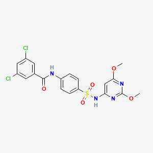 molecular formula C19H16Cl2N4O5S B2598118 3,5-二氯-N-(4-(N-(2,6-二甲氧基嘧啶-4-基)磺酰胺)苯基)苯甲酰胺 CAS No. 393124-74-8