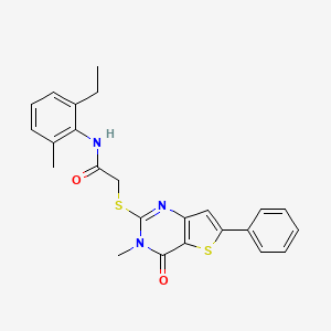 7-(2-methoxyethyl)-6-({[3-(2-thienyl)-1,2,4-oxadiazol-5-yl]methyl}thio)[1,3]dioxolo[4,5-g]quinazolin-8(7H)-one